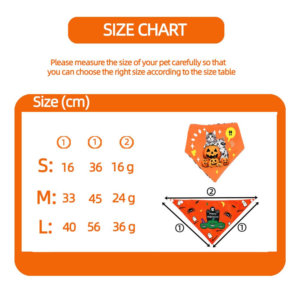 Halloween Pet Scarf Cats & Dogs Halloween Triangular Bib Various Styles, Golden Retriever Labrador Bulldog