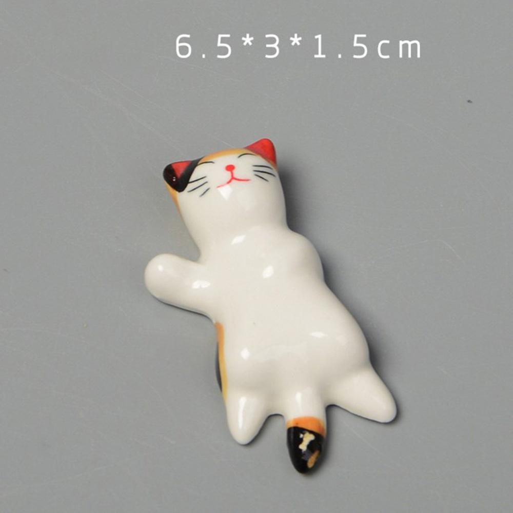 1 Pcs Cute Cat Shape Ceramic Chopsticks Holder Stand Chopstick Rack Spoon Stand Pillow Japanese Style Kitchen Tableware Tools