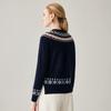 Women's Fair Isle Thick Cashmere Cable Knit Sweater