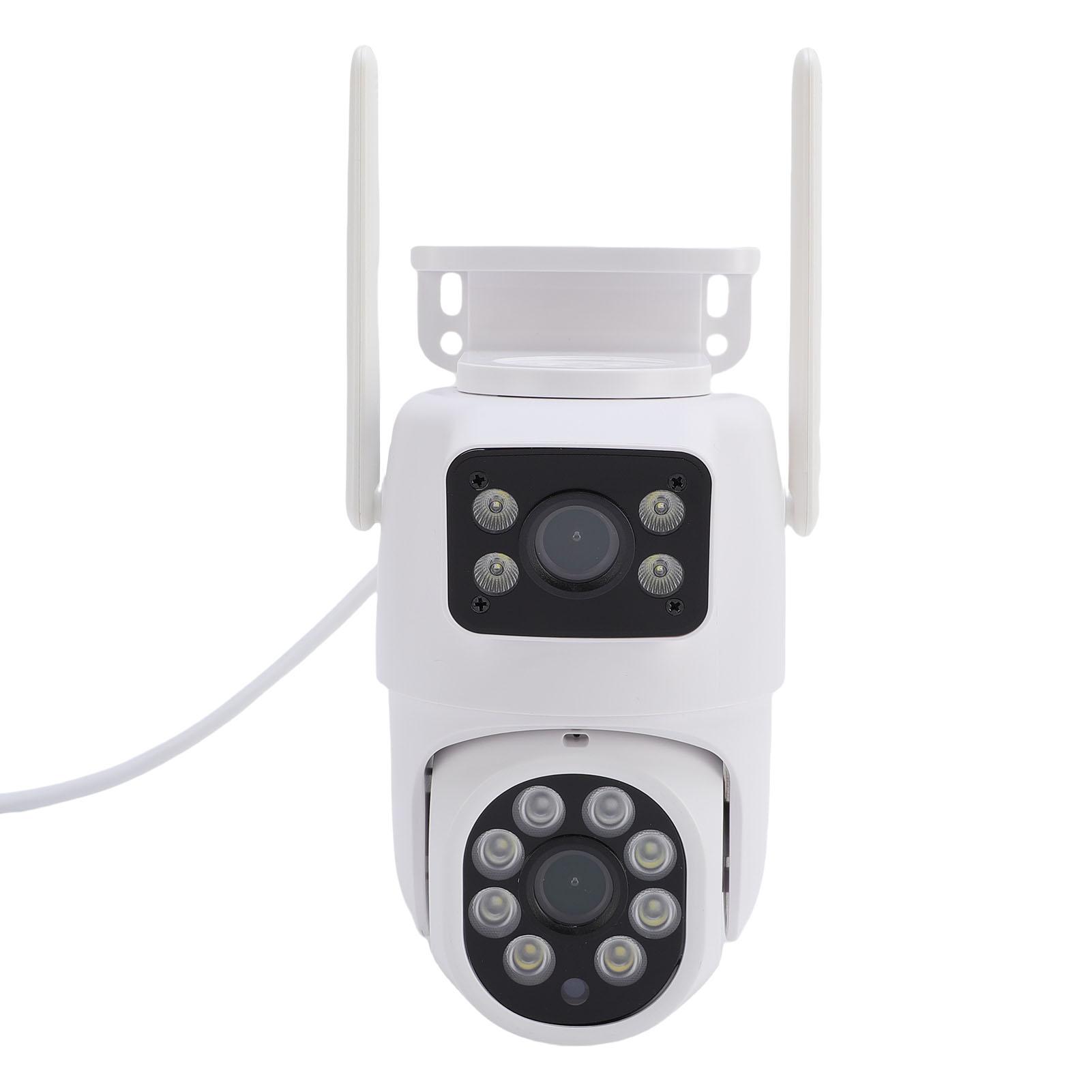 

Dual Lens Camera Water Proof 2 Way Intercom Night Vision BT WIFI Motion Detection Security Camera US Plug