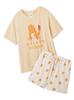 Character Print Print Shorts Set ORG Cool-to-the-Touch T-Shirt & (PWCT244208) Women's