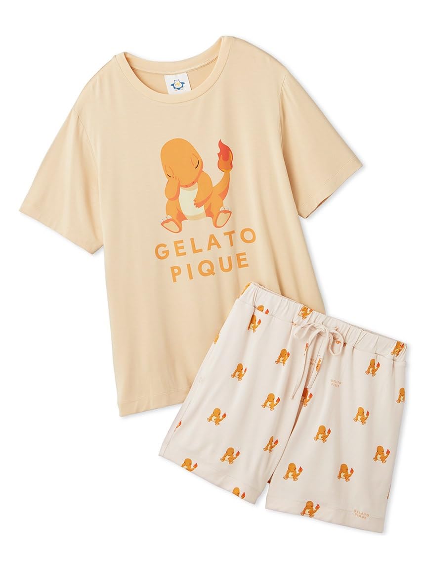 

Gelato Pique Character Print Print Shorts Set ORG Cool-to-the-Touch T-Shirt & (PWCT244208) Women s оранжевый