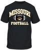 Missouri Tigers Men's Black Football Graphic Short Sleeve T Shirt