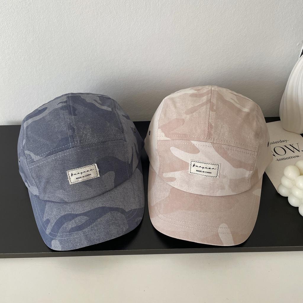 Camouflage Splicing Design Soft Top Baseball Cap Men Women Spring Fashion Casual Versatile Trend Thin Outdoor Baseball Cap