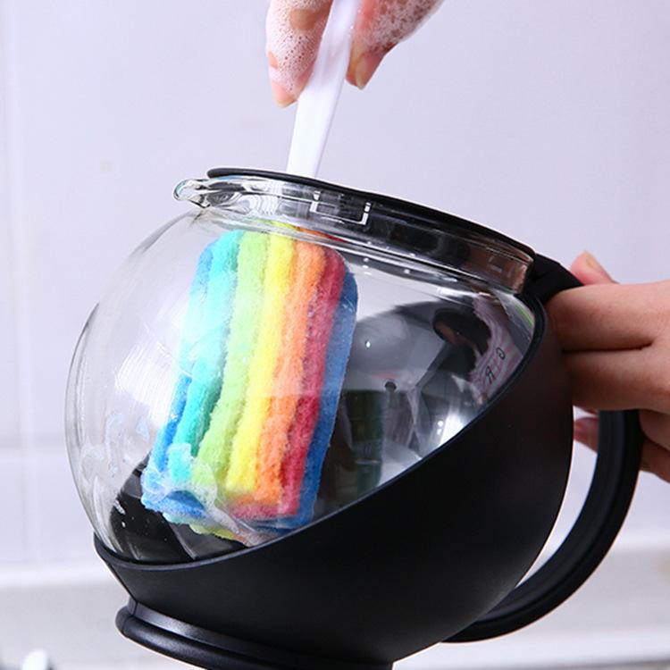 Long Handle Cup Brush, Cleaning Brush, Bottle Brush, Colorful Scouring Cloth Cup Brush, Thermos Cup Brush, Sponge Scouring Cloth Brush