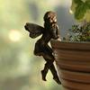 Fairy Girl Hanging Cup Resin Decoration Fairy Combination Flower Basket Edge Decoration Garden Pot Ornaments