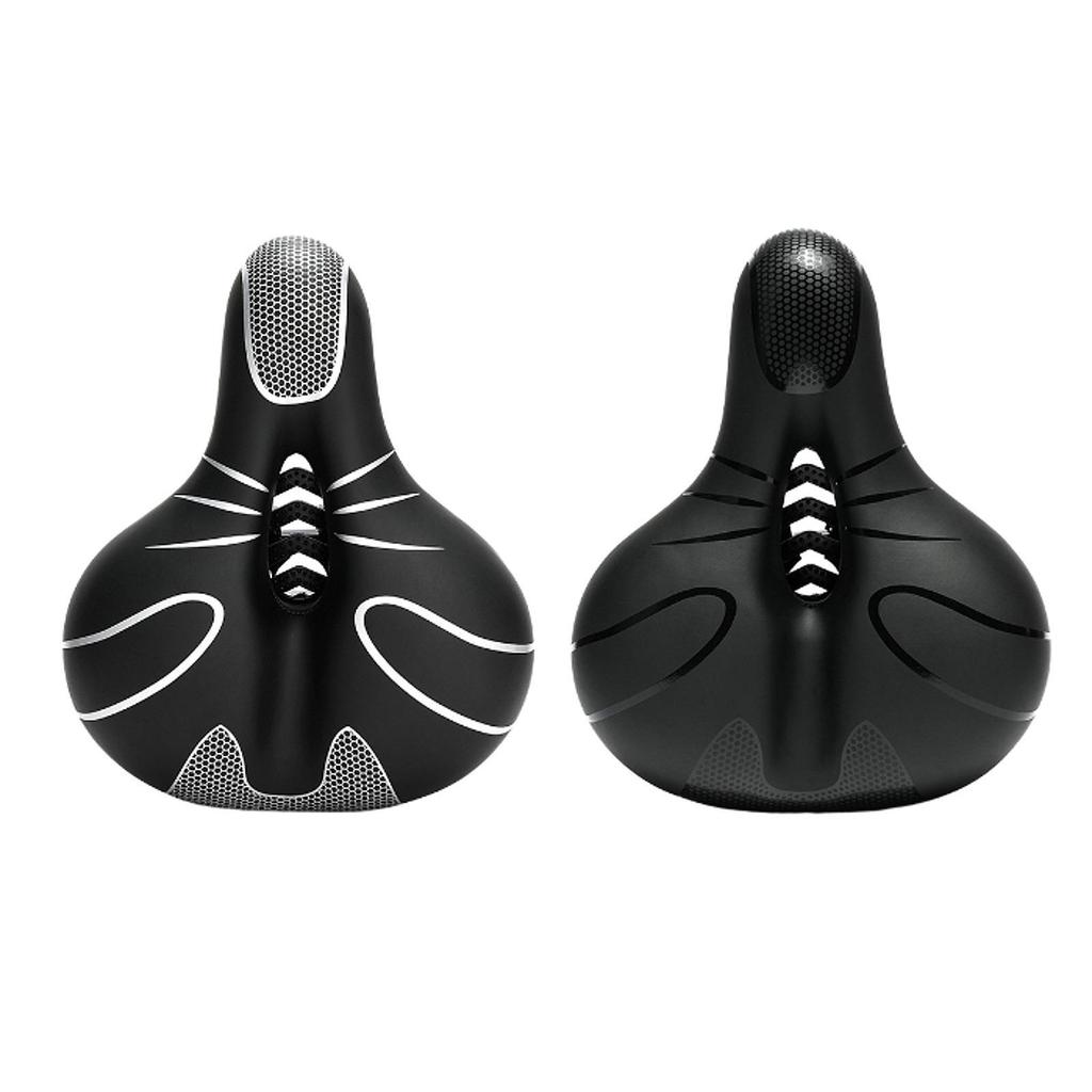 Bike Seat for Men Women Waterproof Accessories Wide with Reflective Strip Comfort Soft Indoor Outdoor Center Cutaway Bike Saddle