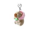 Cute Tricolor Capybara Series Plush Toy Keychain Soft And Cuddly Animal Pendant