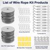 PVC Coated Stainless Steel Wire Rope Kit High Performance Versatile String Light Hanging Guide Wire for Tent Rope Clothesline