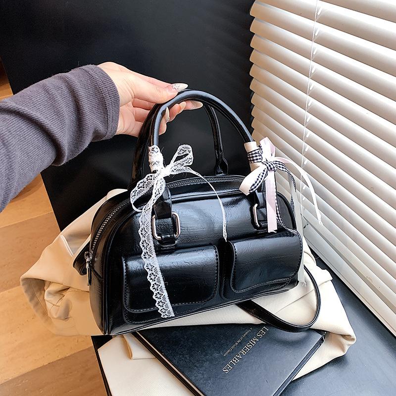 

Многокарманная сумка-боулинг женская 2025 новая модная на плечо, сумка-мессенджер, сумочка