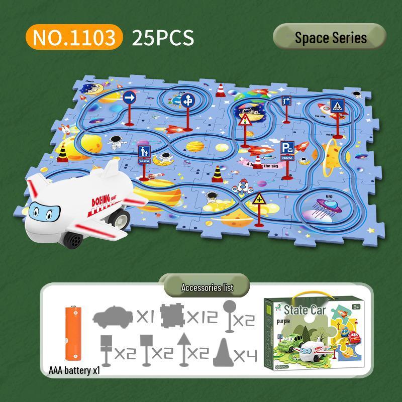 Hot-Selling DIY Electric Puzzle Car and City Map Toy for Children