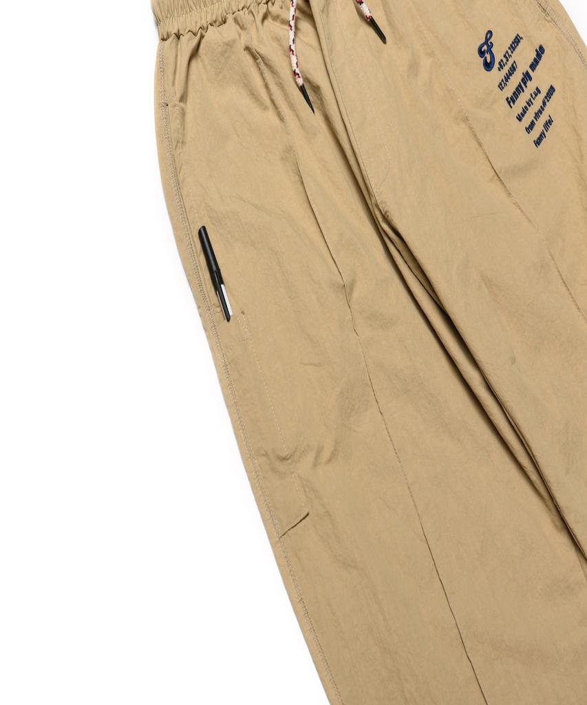 FUNNY PIG MADE Lettering Pants (Beige)