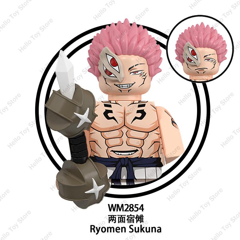 Jujutsu Kaisen Hot Anime Mini Acion Figures Satoru Gojo Model Classic Cartoon Building Blocks Itadori Yuji Dolls Bricks Toy Gift