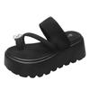 Fashion 7.5cm Summer Crystal Platform Slippers Women Fashion Flip-flops Sandal Ladies Chunky Sole Casual Beach Slippers Slides Shoes