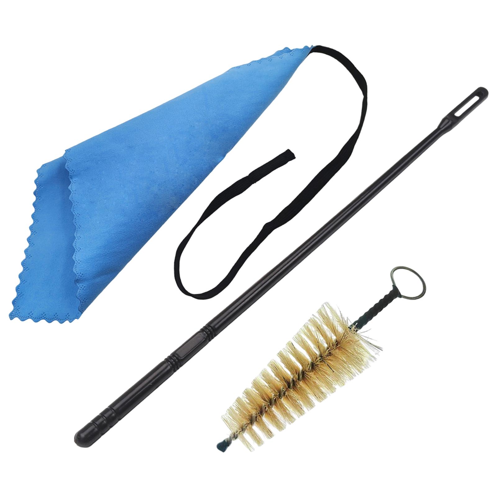 Set of 3 Clarinet Swab Cleaning Tool for Saxophone Inside Tube Accessories Multifunctional Cleaning Rod and Brush Wipping Cloth