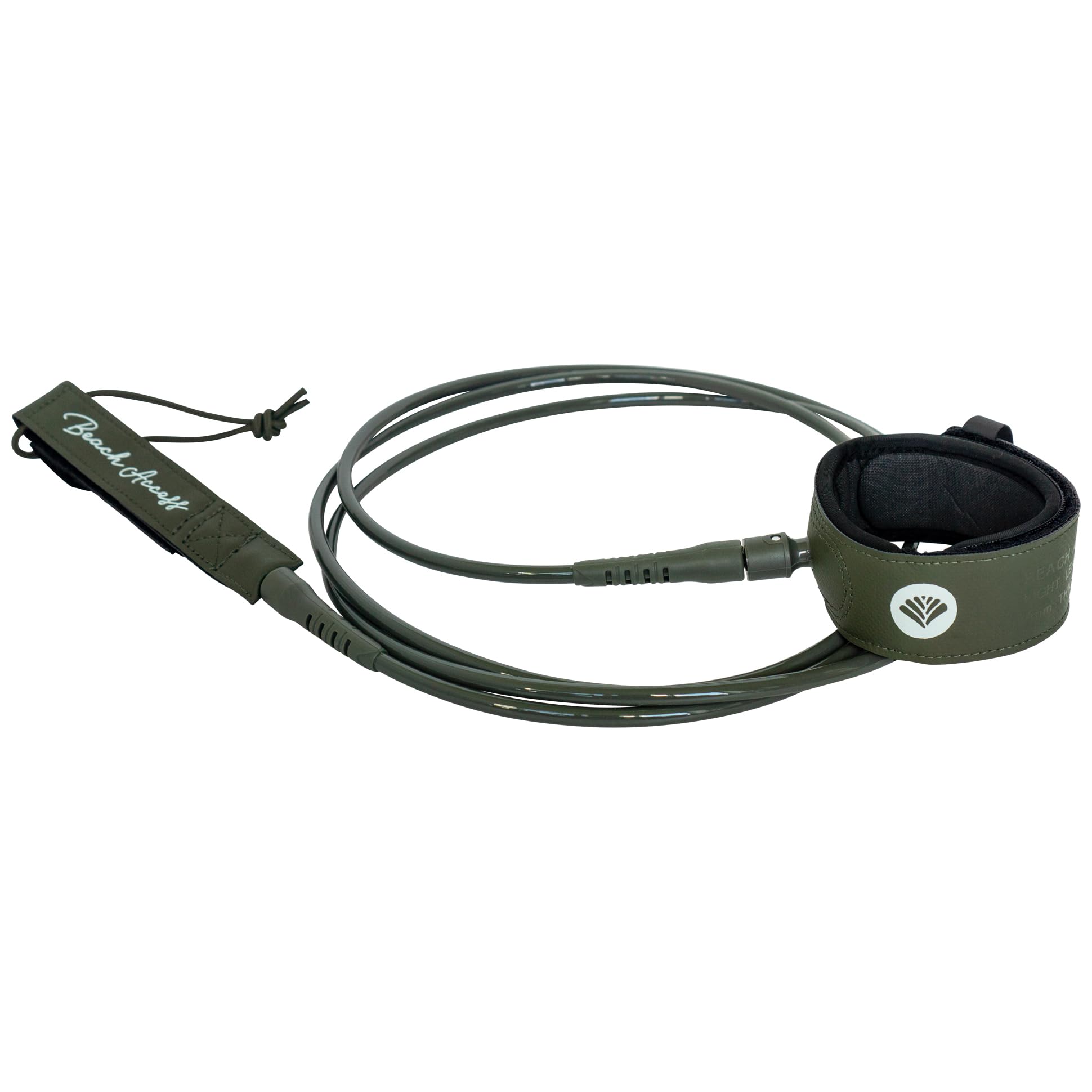 

Beach Access Premium Light Surfing Leash, 6ft/7ft/8ft/9ft/10ft, 7mm, with a 6-Month Warranty (Army Green, 9FT)