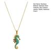 Sea Creature Jewelry Stylish Necklace Stainless Steel Blue 3.2 Cm 1 Pc