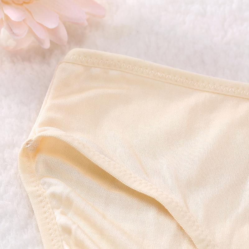 Women's Low-Waist Mulberry Silk Panties - Seamless, Comfortable, Breathable Briefs