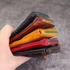 Neue Tasche Geldbörse für Herren, Vintage Japanisches pflanzlich gegerbtes Leder, Gebrauchte Geldbörse, Münzbörse, Schlüssel Tasche für Damen, Karten Tasche