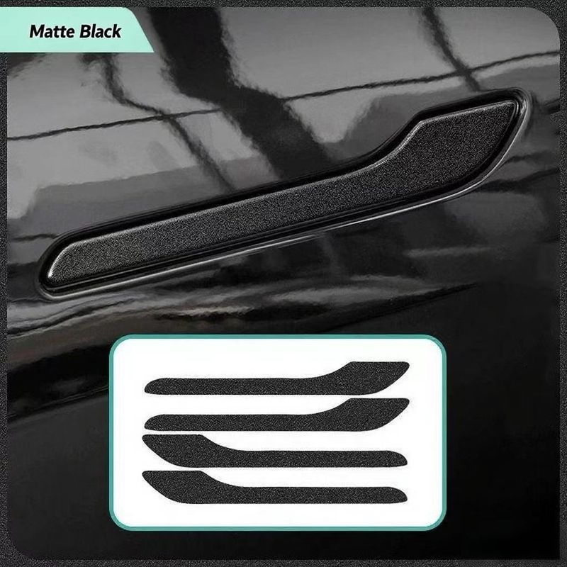 Car Protector Sticker Door Handle Wrap Cover Decorative Stickers 4Pcs/Set Anti-scratch For Tesla Model 3 Y 2021 ABS Worldmuma