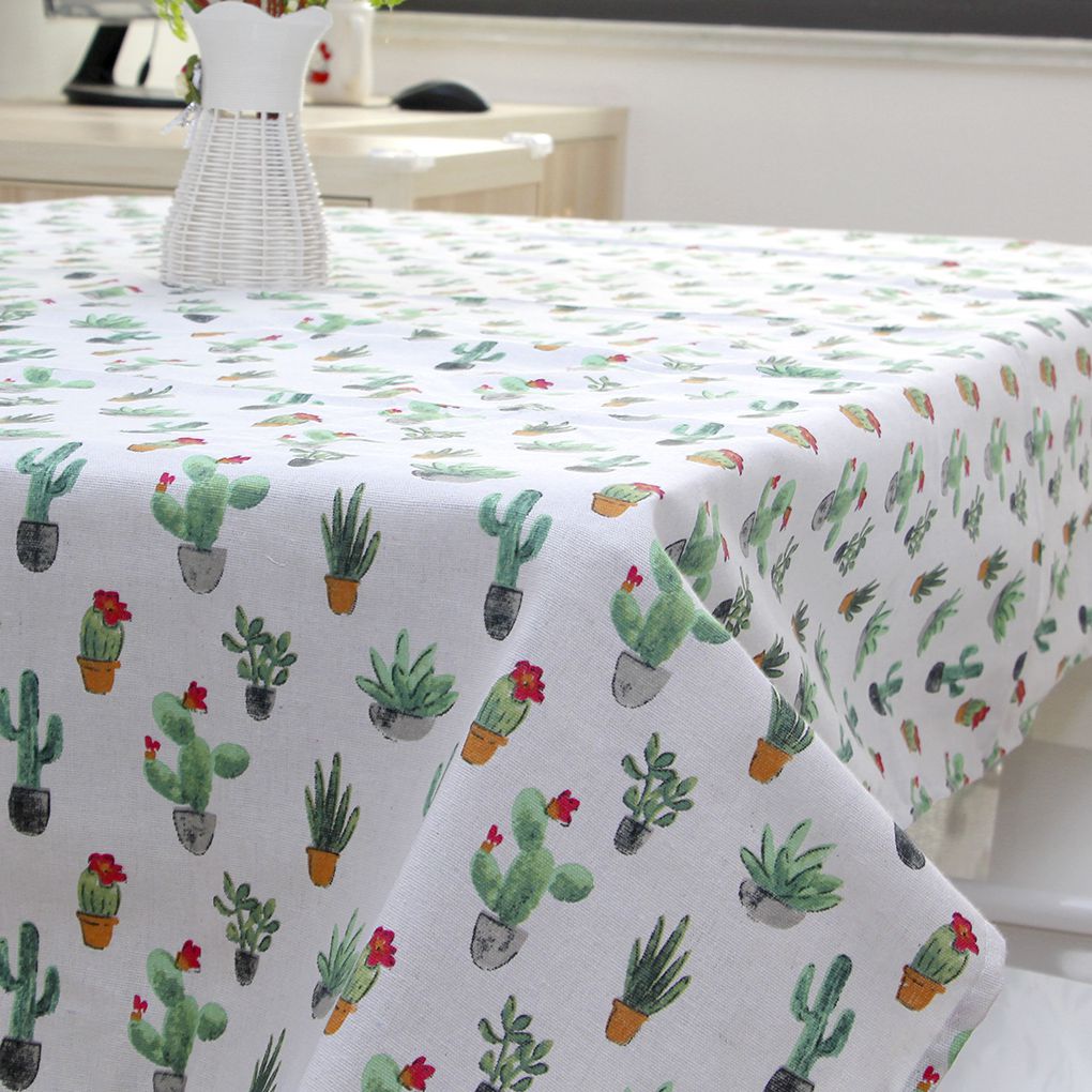 Cactus Pattern Tablecloth Rectangle Table Cloth