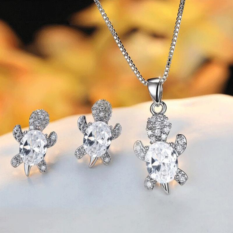 Chain Chocker Necklaces Stud Earrings 