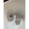 European and American-Style Irregular Silver-Color Cold Metal Earrings