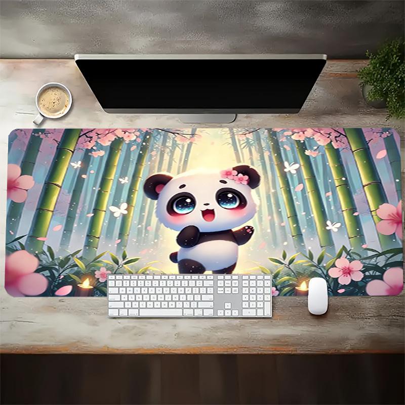 1pc Cute Panda Forest Spring Computer Pad  Mouse Pads for Desk,Gamers and Office Use 020259
