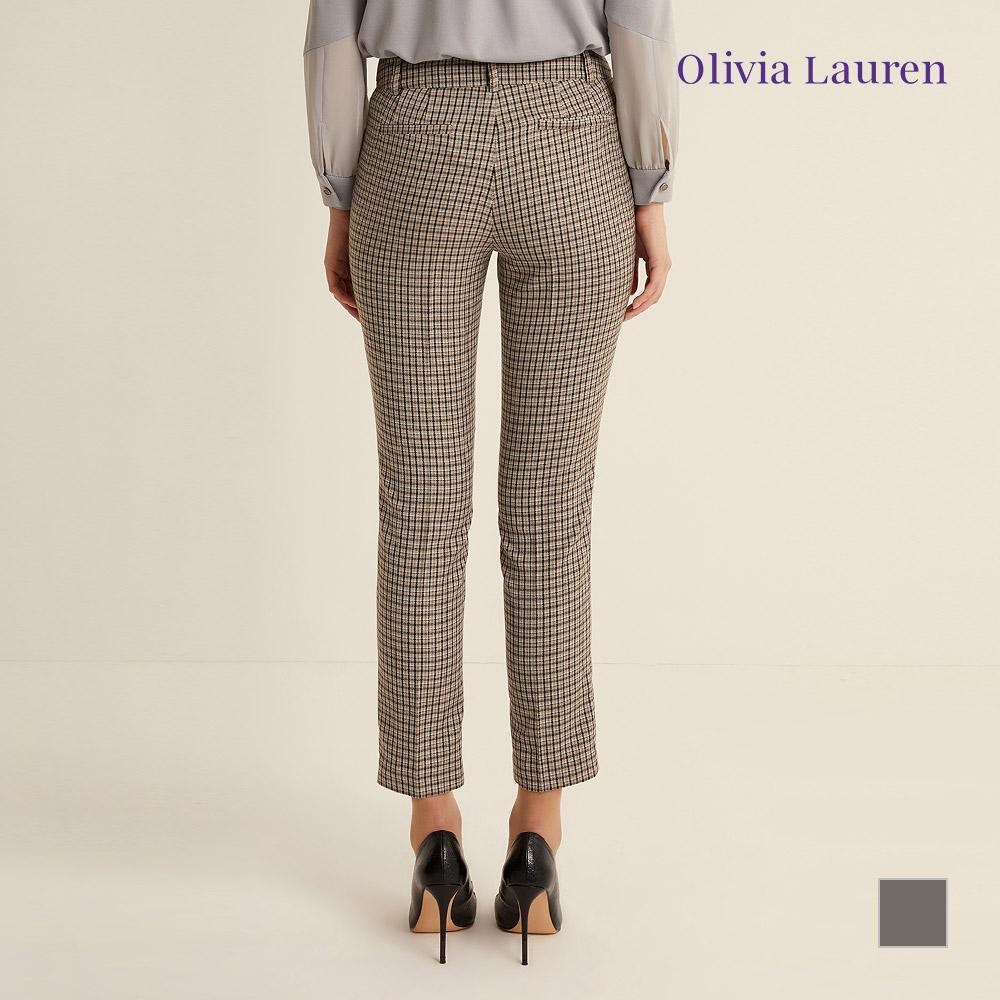 OLIVIALAUREN Straight Fit Check Pants_Vocdlxs1231