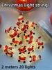 Christmas Hanging Ornament Clip Copper Wire String Light Santa Snowman Snowflake Reindeer Gift Box Candy Cane Holiday Decoration Lamp