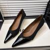 Women's High-End Stiletto Pointed Toe Pumps - Versatile Soft Sole High Heels for All Seasons, 2025 Autumn Collection, Size 41.