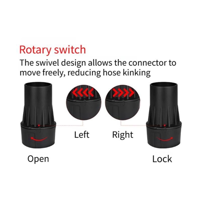 Heavy Duty Vacuum Accessory Connector Universal ABS Adapter Plastic Texture for Industrial Cleaners Easy Installation