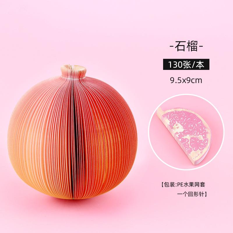 1Pcs/130sheet Korean Merchandise Feng Shui Fruit Three-dimensional Sticky Note Book Creative Be Ordered with Sticky Note Paper