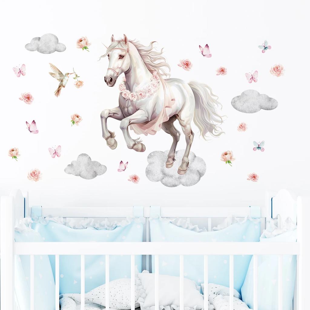 Cloud Horse Wall Sticker Home Decor Art Decoration Bedroom Living Room Decals