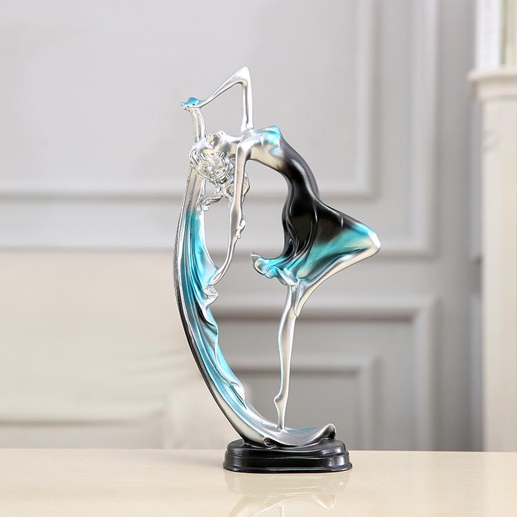 

European Style Resine Lady Figurine Handcrafted Home Decor, Elegant Wedding Gift & Living Room Art Piece