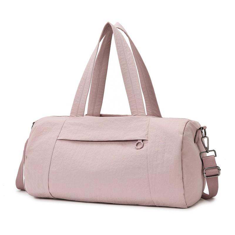 Travel Bag Women's Sports Yoga Portable Fitness Bag Water-proof Boarding Bag Solid Color Versatile Messenger Bag