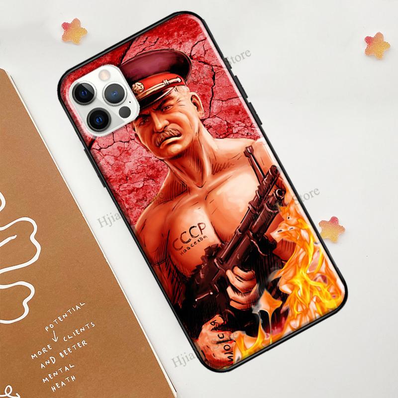 USSR Joseph Stalin For iPhone 12 13 mini 11 Pro Max Phone Case For iPhone 7 8 Plus X XR XS Max SE 2020 Coque