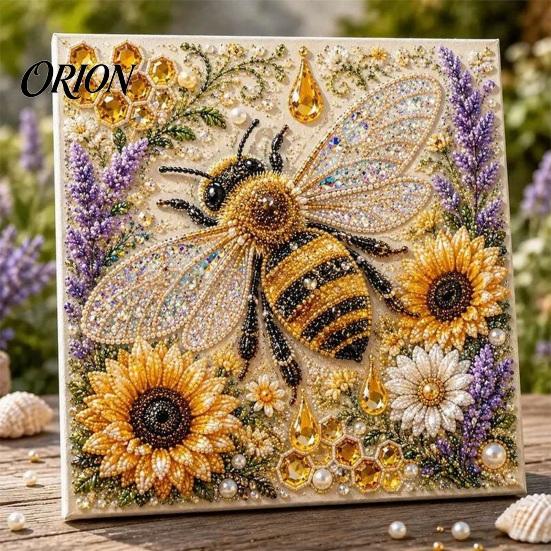 Kit de Manualidades Artísticas de Perlas Artificiales 3D Animales DIY, Linda Decoración de Pared con Pintura, Kit de Manualidades con Flores para Adultos, Hogar Hecho a Mano Adultos