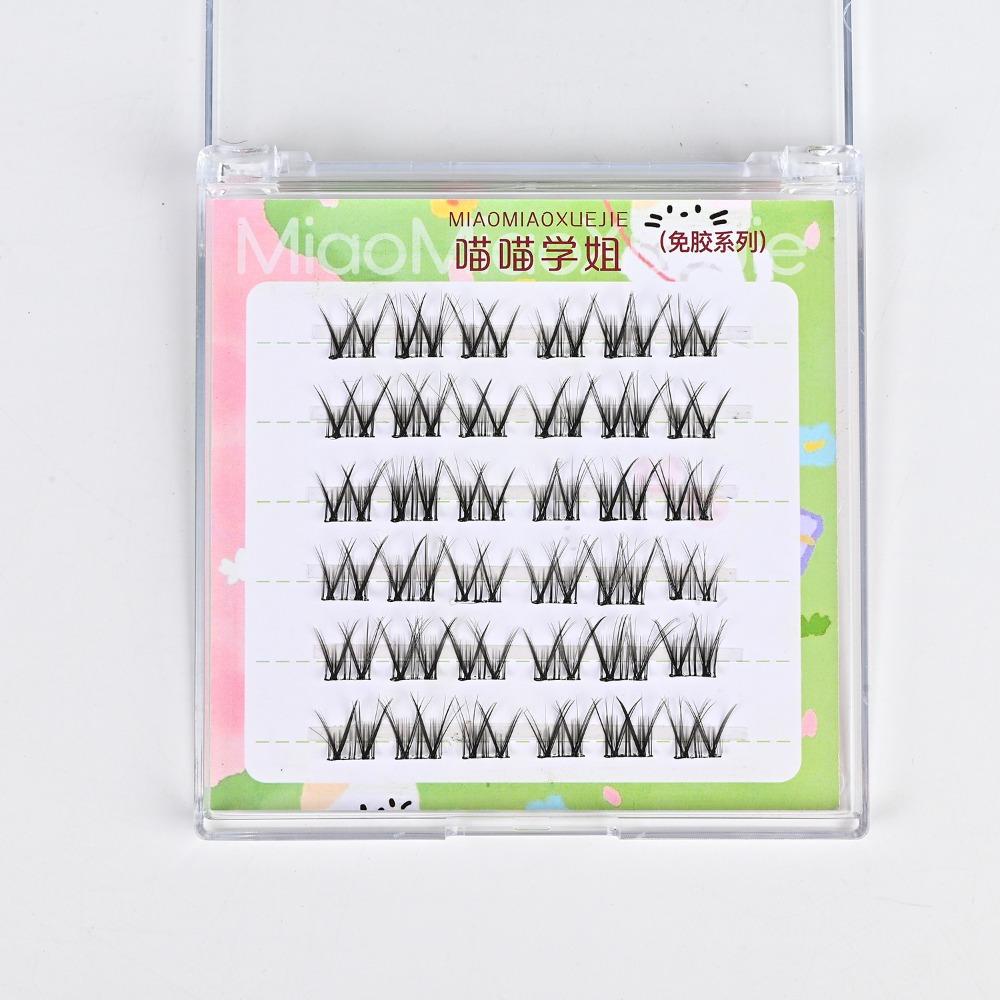 Anime Cosplay Manga Lashes With Jelly Glue Strips Cat Elf Eyelashes Makeup Supplies
