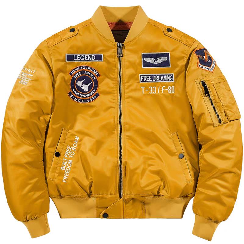 Trendige Herren Retro Bomberjacke mit Stickerei - Lässige, vielseitige Herbst-Winter Oberbekleidung für Paare.