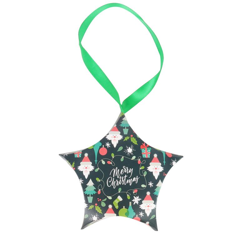 8pcs Christmas Gift Boxes Santa Claus Candy Box Star Shape Merry Christmas Boxes Bags Packaging New Year Xmas Decor Gift Bags