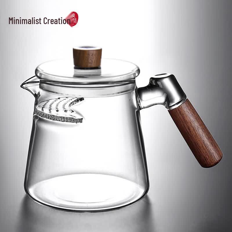 Premium Crescent Glass Teapot with Integrated Infuser