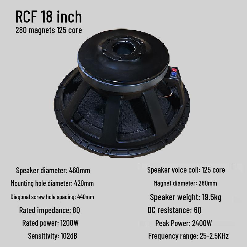 12/15/18 Inch High Power Mid-Bass Subwoofer with 280 Magnet & 125 Voice Coil for Outdoor Performance