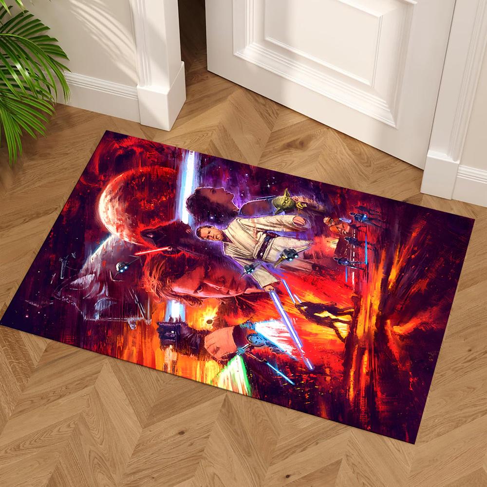 Star Wars Floor Mat Perfect for Study Room Entryway Outdoor Hallway Antislip Carpet Decorate Offices Gift for Festivals