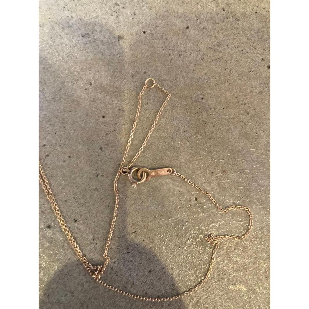 Used 4 K10YG diamond necklace