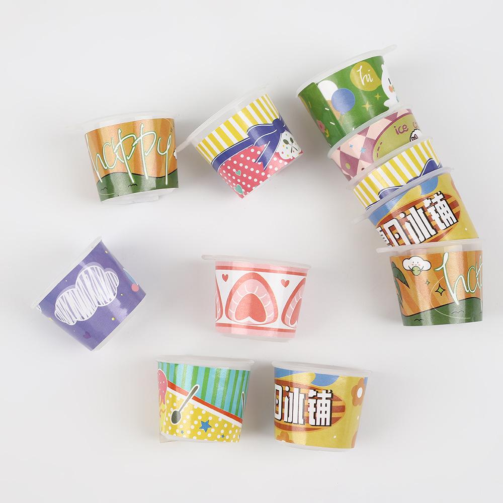 Children'S Diy Educational Toys, Playing House Mini Simulation Ice Cream Cup Holder Cream Glue Food Play Cup Props