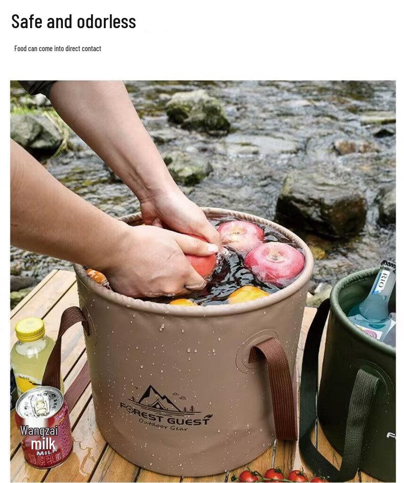 Portable Telescopic PVC Water Storage Bucket for Camping & Fishing