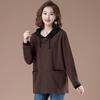 Women's Plus Size Velvet Hooded Sweatshirt - 2025 Autumn/Winter Mid-Aged & Sister Collection