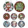 2D Flat DIY Xmas 5D Hanging Clock Art Craft Acrylic Special Shape Diamond Art Clock Pendant Kit Irregular Shaped Drilling
