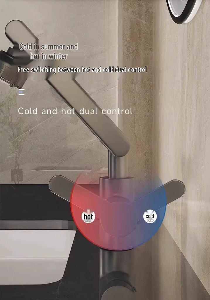 Dual-Use Rotating Lucky Cat Faucet for Bathroom and Kitchen